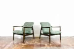 Pair of GFM-64 armchairs designed by Edmund Homa, Gościcińska Fabryka Mebli, Poland, 1960s