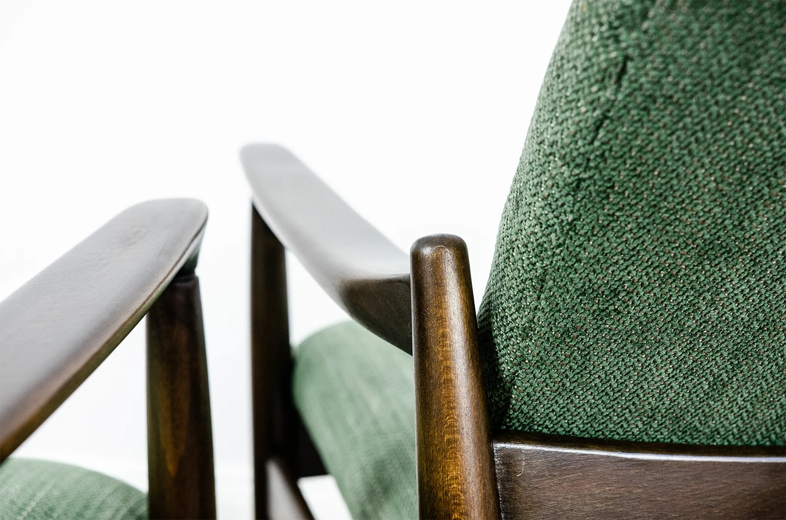 Pair of GFM-64 armchairs designed by Edmund Homa, Gościcińska Fabryka Mebli, Poland, 1960s