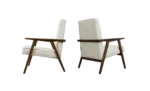 Pair of armchairs, beech wood, Poland, 1960s