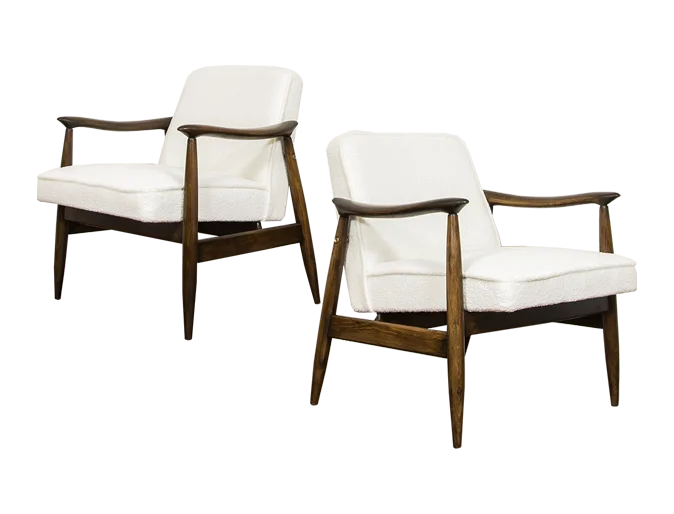 Pair of GFM-87 Armchairs Designed by Juliusz Kędziorek, Gościcińska Fabryka Mebli, Poland, 1960s