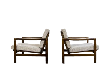 Pair of B7522 Armchairs, Designed by Zenon Bączyk, Poland, 1960s