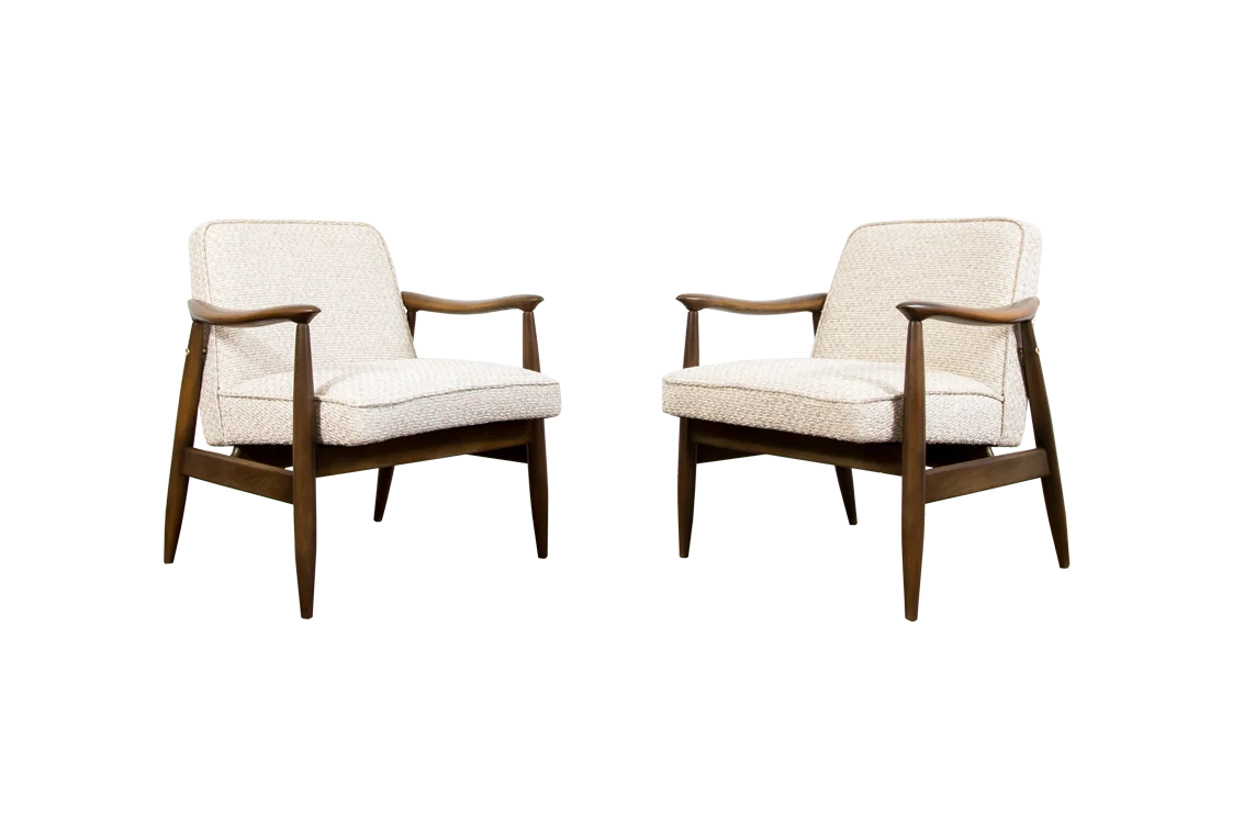 Pair of GFM-87 Armchairs Designed by Juliusz Kędziorek, Gościcińska Fabryka Mebli, Poland, 1960s
