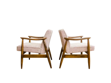 Pair of GFM-87 Armchairs by Juliusz Kędziorek, Gościcińska Fabryka Mebli, Poland, 1960s
