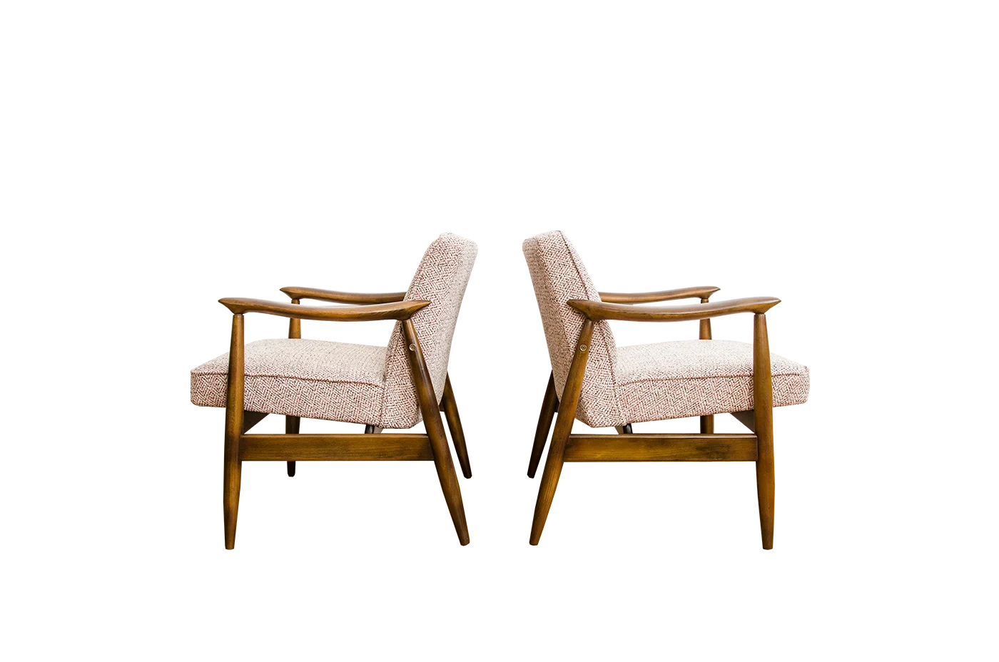 Pair of GFM-87 Armchairs by Juliusz Kędziorek, Gościcińska Fabryka Mebli, Poland, 1960s