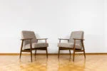 Pair of armchairs, model 300-190, designed by H. Lis, Dolnośląska Fabryka Mebli, Poland, 1970s