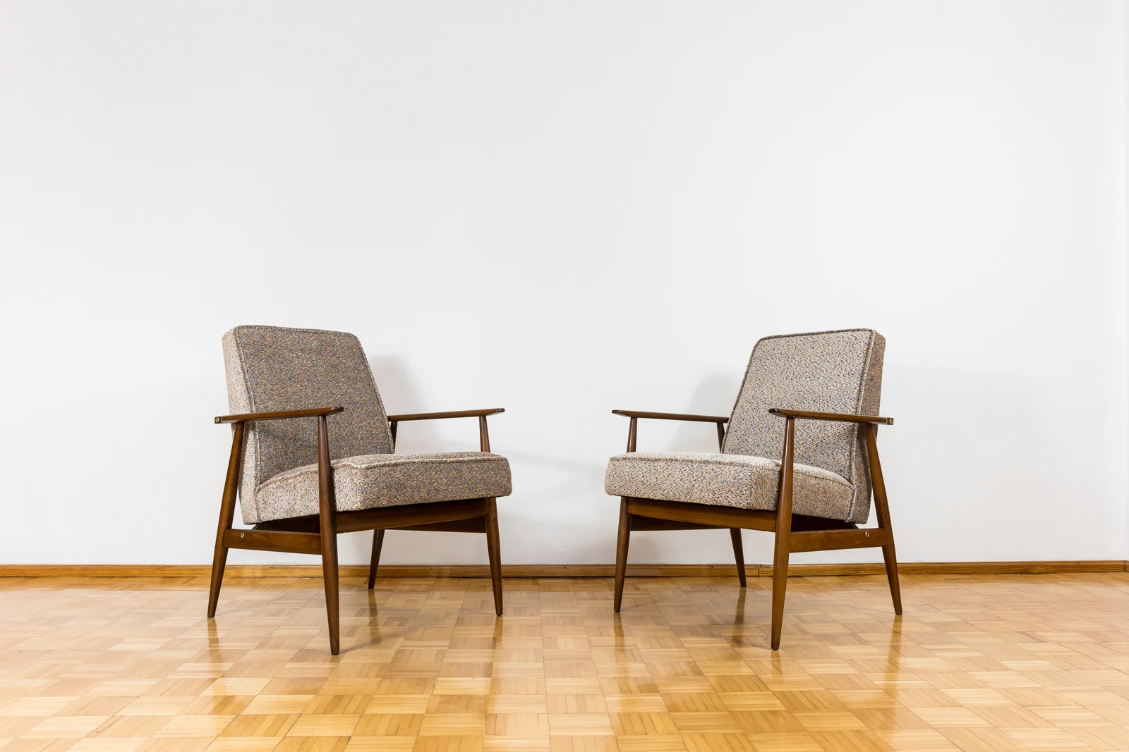 Pair of armchairs, model 300-190, designed by H. Lis, Dolnośląska Fabryka Mebli, Poland, 1970s