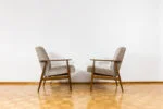 Pair of armchairs, model 300-190, designed by H. Lis, Dolnośląska Fabryka Mebli, Poland, 1970s