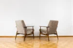 Pair of armchairs, model 300-190, designed by H. Lis, Dolnośląska Fabryka Mebli, Poland, 1970s