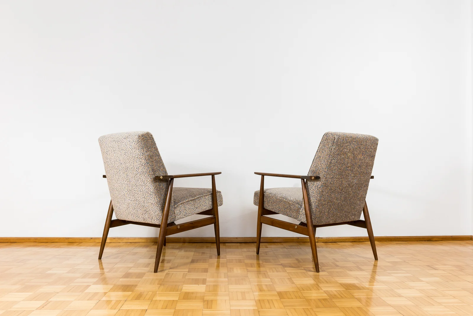 Pair of armchairs, model 300-190, designed by H. Lis, Dolnośląska Fabryka Mebli, Poland, 1970s