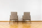 Pair of armchairs, model 300-190, designed by H. Lis, Dolnośląska Fabryka Mebli, Poland, 1970s