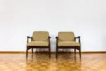 Pair of GFM-87 armchairs, designed by Juliusz Kędziorek, Gościcińska Fabryka Mebli, Poland, 1960s