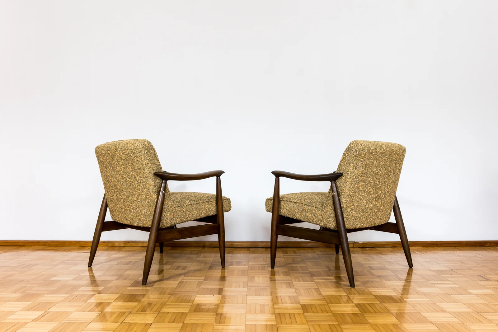 Pair of GFM-87 armchairs, designed by Juliusz Kędziorek, Gościcińska Fabryka Mebli, Poland, 1960s
