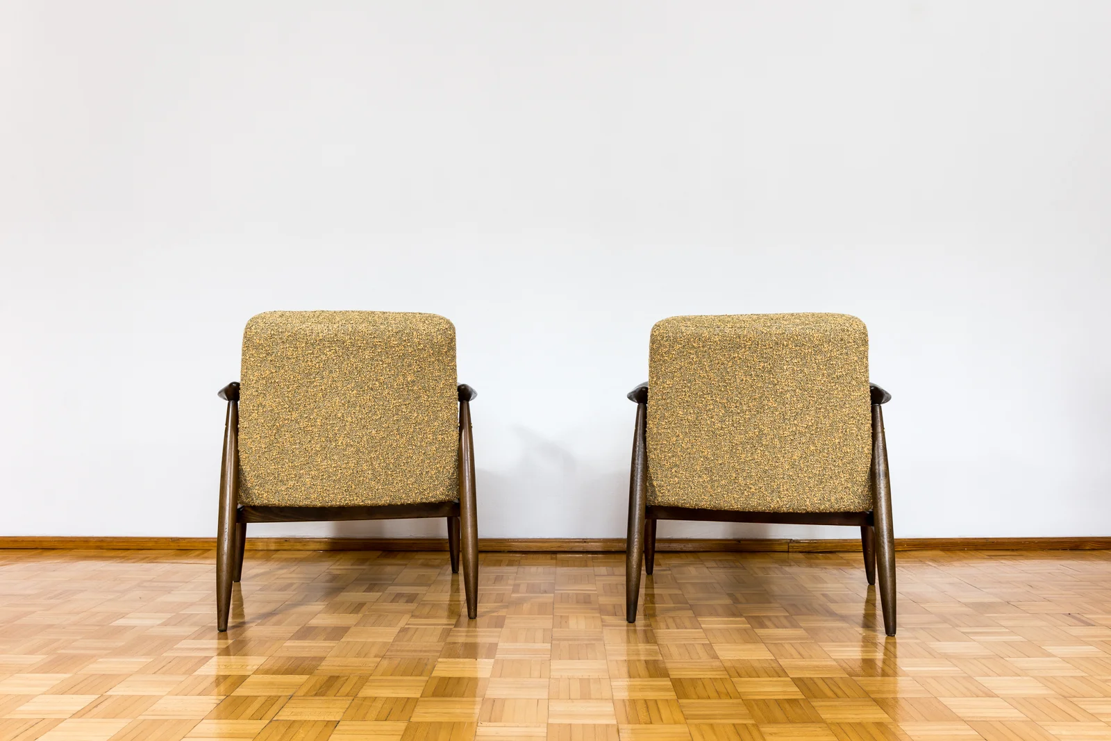 Pair of GFM-87 armchairs, designed by Juliusz Kędziorek, Gościcińska Fabryka Mebli, Poland, 1960s