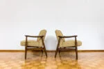 Pair of GFM-87 armchairs, designed by Juliusz Kędziorek, Gościcińska Fabryka Mebli, Poland, 1960s