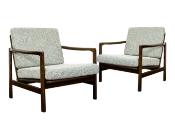 Pair of B7522 armchairs, designed by Zenon Bączyk, Poland, 1960s
