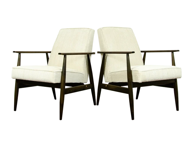 Pair of armchairs, type 300-190, designed by H. Lis, Dolnośląska Fabryka Mebli, Poland, 1970s