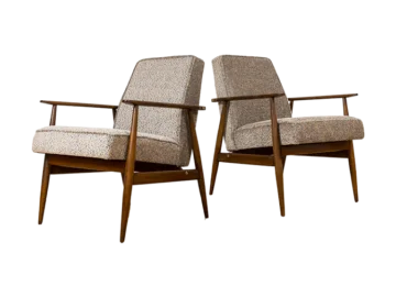 Pair of armchairs, model 300-190, designed by H. Lis, Dolnośląska Fabryka Mebli, Poland, 1970s