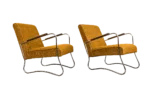 Pair of Bauhaus-Style Armchairs, Fabryka Mebli Wschód, Zadziele, Poland, 1950s