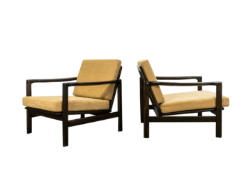 Pair of B7522 Armchairs, designed by Zenon Bączyk, Poland, 1960s