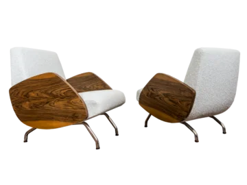 Pair of 360 armchairs, designed by Janusz Różański, Poland, 1960s