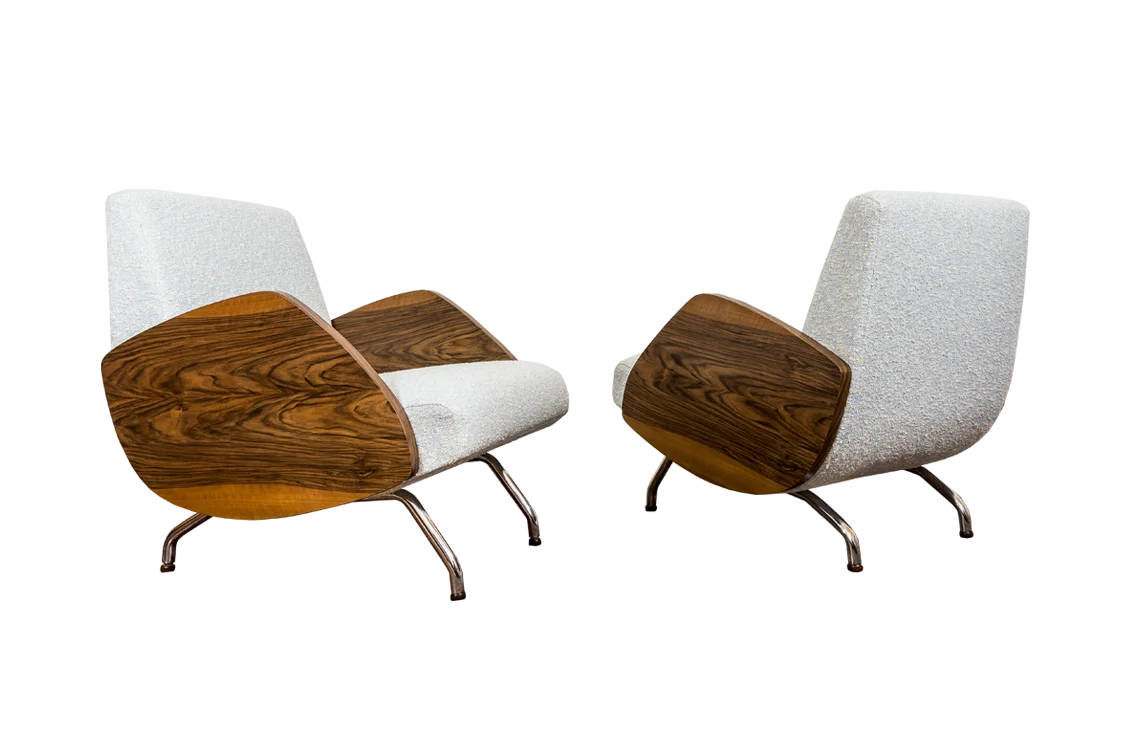 Pair of 360 armchairs, designed by Janusz Różański, Poland, 1960s