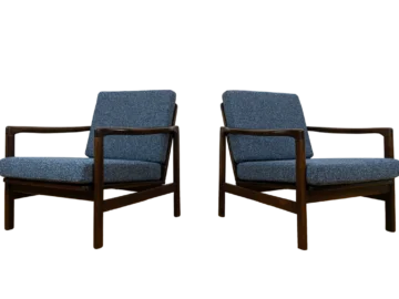 Pair of B7522 armchairs, designed by Zenon Bączyk, Poland, 1960s