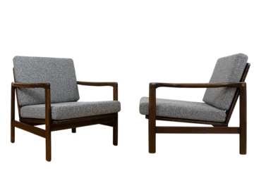 Pair of B7522 armchairs, designed by Zenon Bączyk, Poland, 1960s