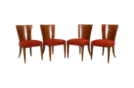 Set of 4 H-214 chairs, designed by J. Halabala, UP Závody, 1950s