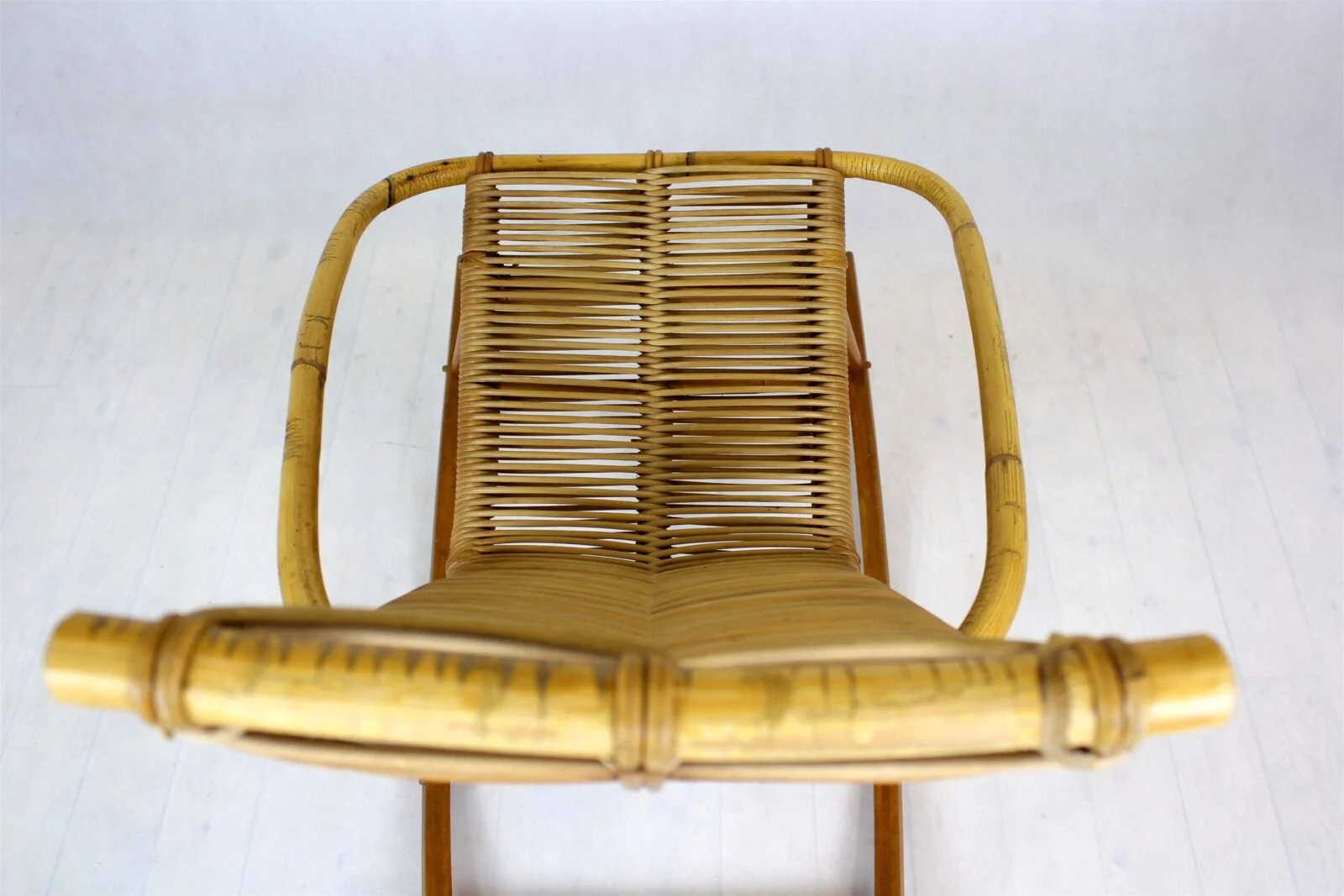 Rattan Rocking Chair, Czechoslovakia, 1960s