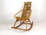 Rattan Rocking Chair, Czechoslovakia, 1960s