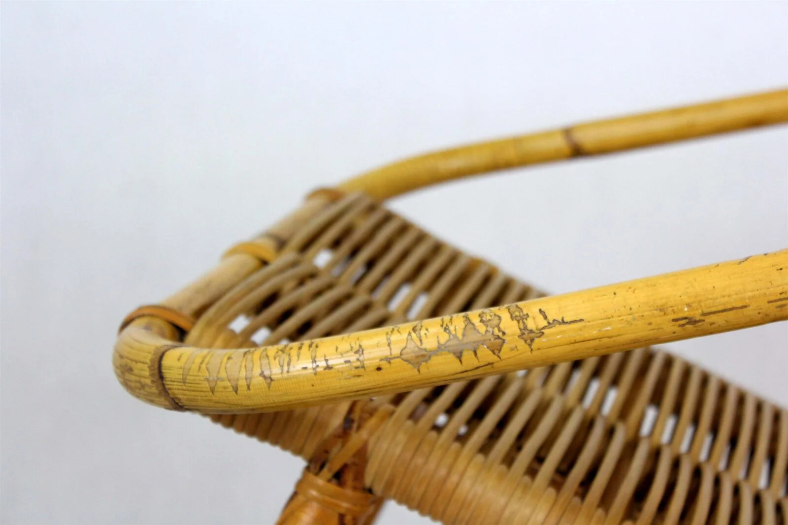 Rattan Rocking Chair, Czechoslovakia, 1960s