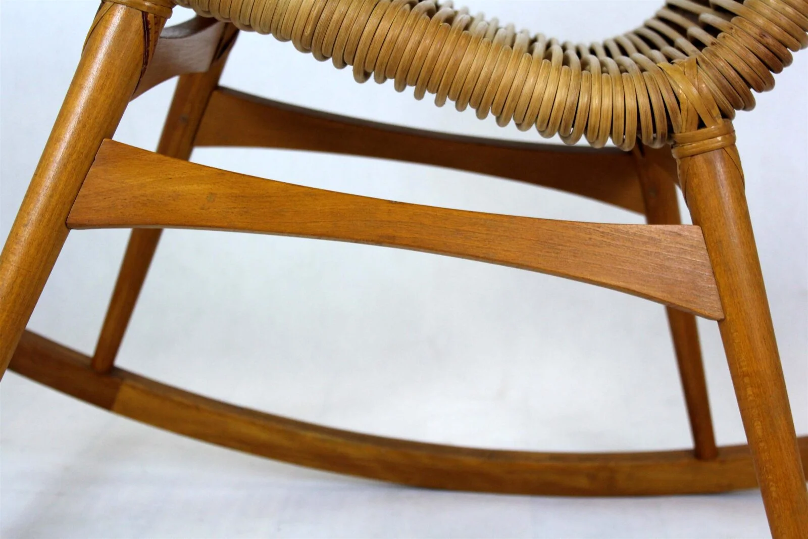 Rattan Rocking Chair, Czechoslovakia, 1960s