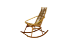 Rattan Rocking Chair, Czechoslovakia, 1960s