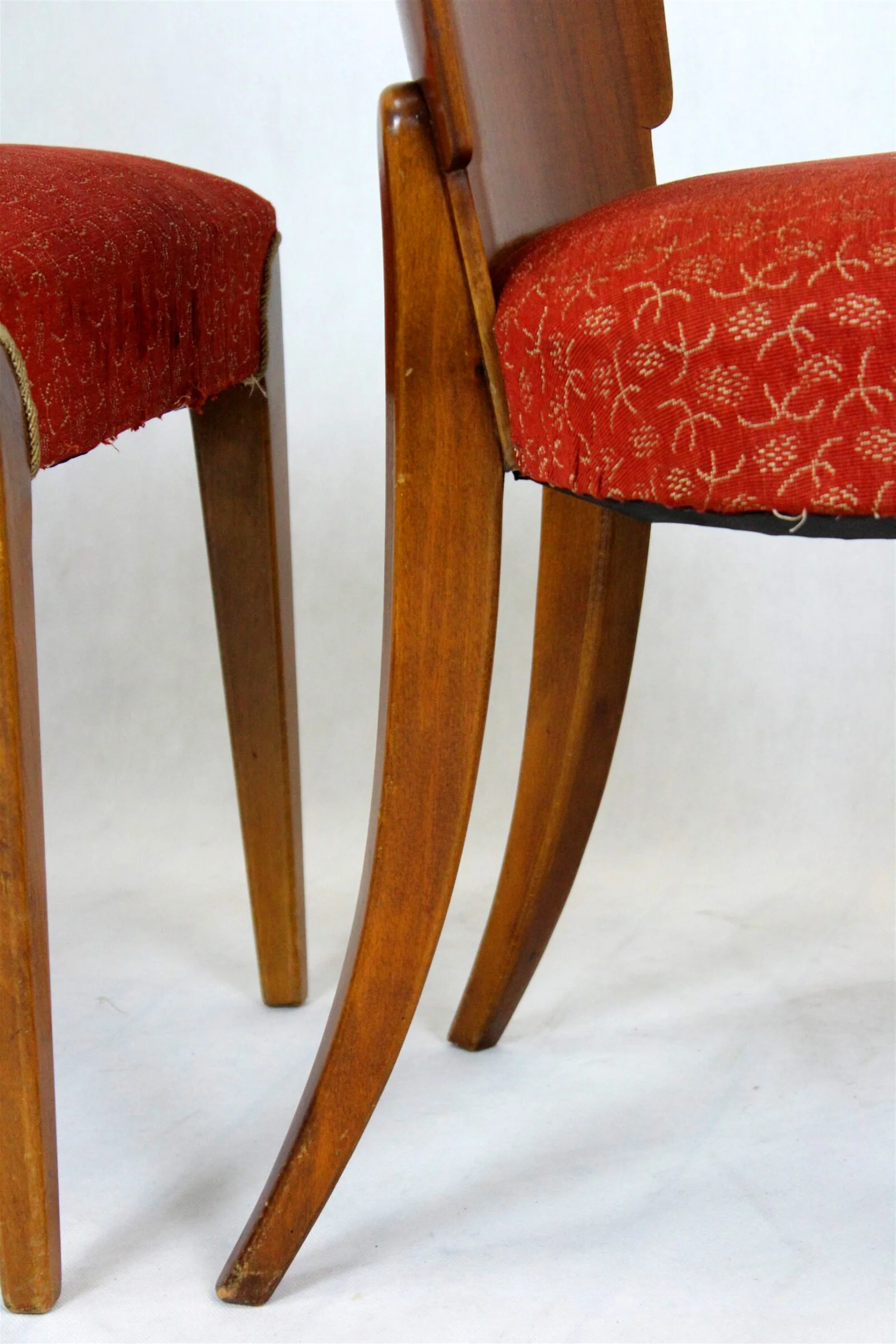 Set of 4 H-214 chairs, designed by J. Halabala, UP Závody, 1950s