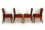 Set of 4 H-214 chairs, designed by J. Halabala, UP Závody, 1950s