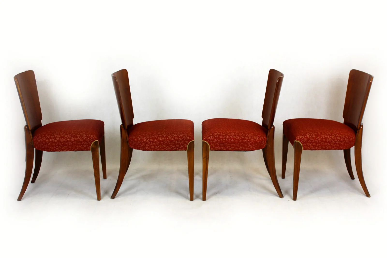 Set of 4 H-214 chairs, designed by J. Halabala, UP Závody, 1950s