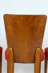 Set of 4 H-214 chairs, designed by J. Halabala, UP Závody, 1950s