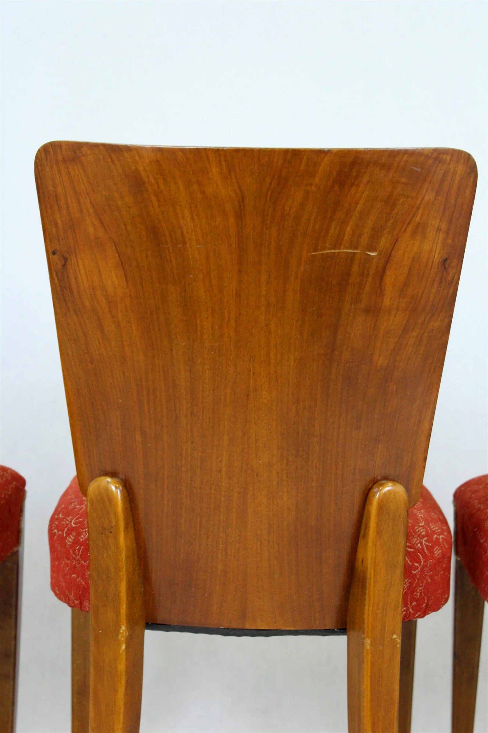 Set of 4 H-214 chairs, designed by J. Halabala, UP Závody, 1950s
