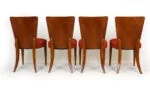 Set of 4 H-214 chairs, designed by J. Halabala, UP Závody, 1950s