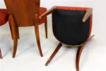 Set of 4 H-214 chairs, designed by J. Halabala, UP Závody, 1950s