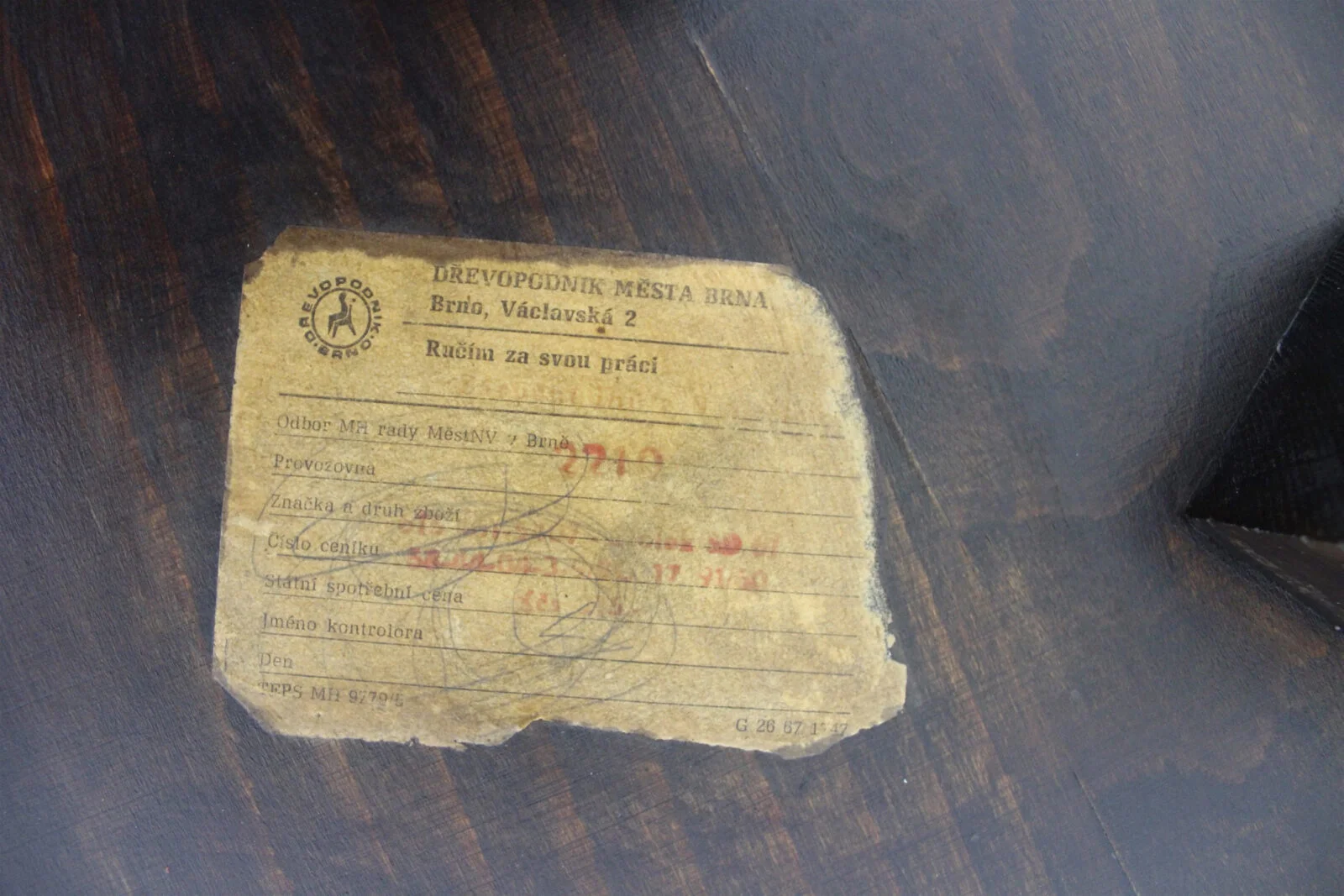 Coffee table, Drevopodnik Brno, Czechoslovakia, 1960