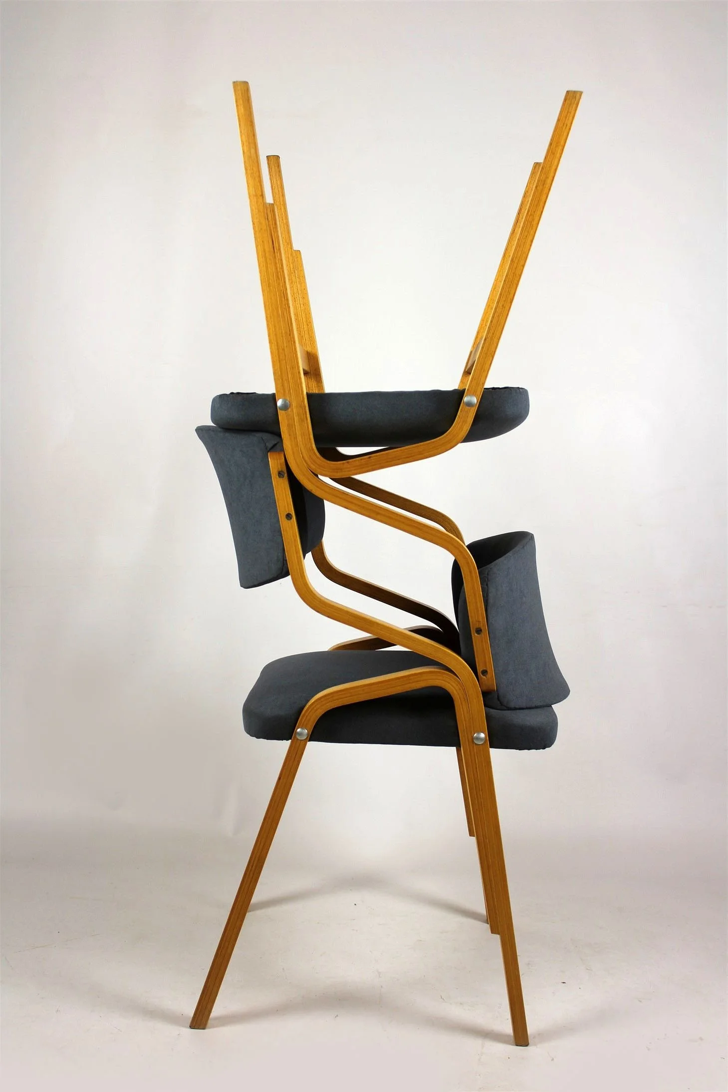 Set of 4 chairs, designed by Ludvik Volak, Holesov, Czechoslovakia, 1970s