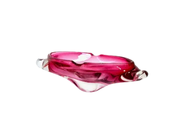 Glass ashtray designed by Miloslav Klinger, Železný Brod, Czechoslovakia, 1960s
