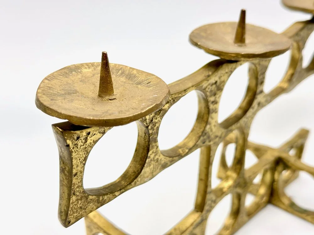 Bronze candleholder, Heinz Goll, Austria, 1970s