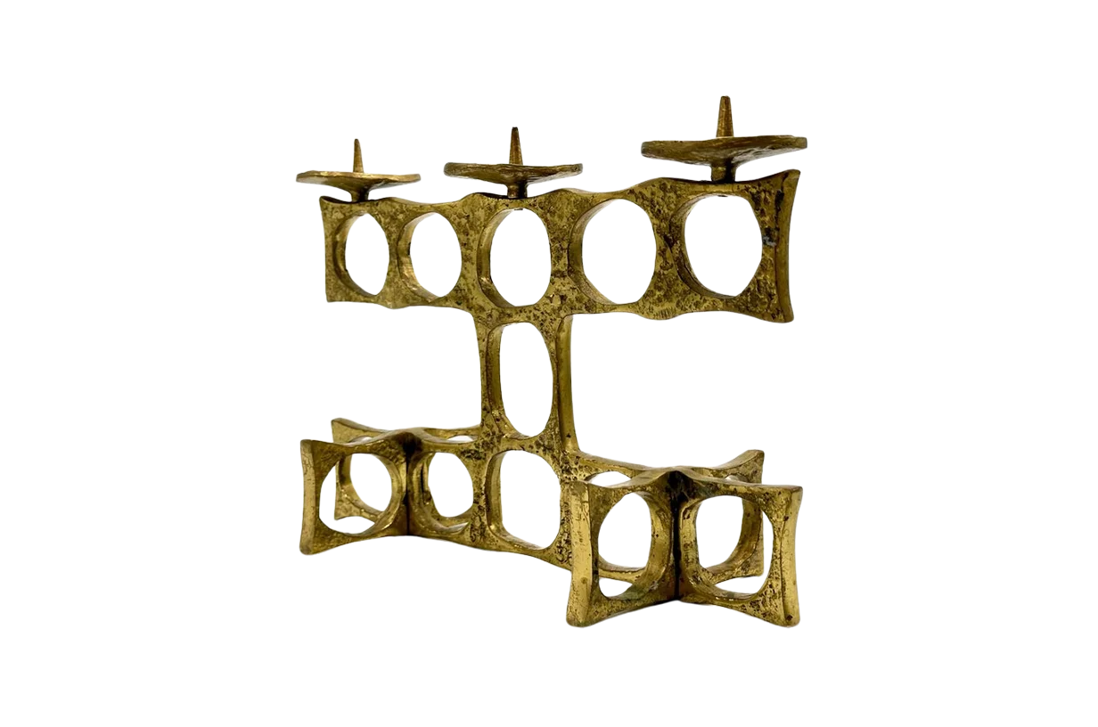 Bronze candleholder, Heinz Goll, Austria, 1970s