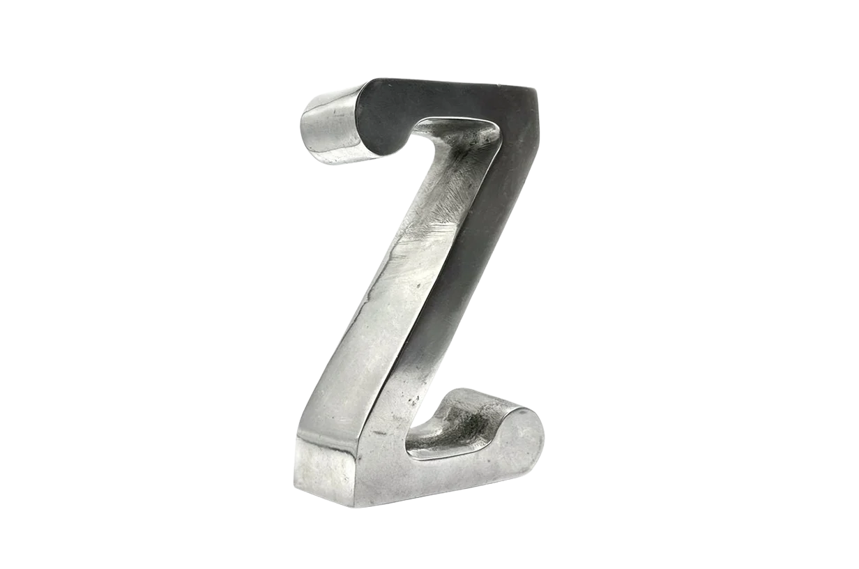 Aluminium Letter Z, Germany, the 1970s