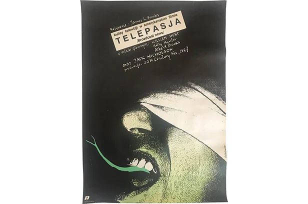 Poster for “Telepasja”, designed by Andrzej Pągowski, 1987