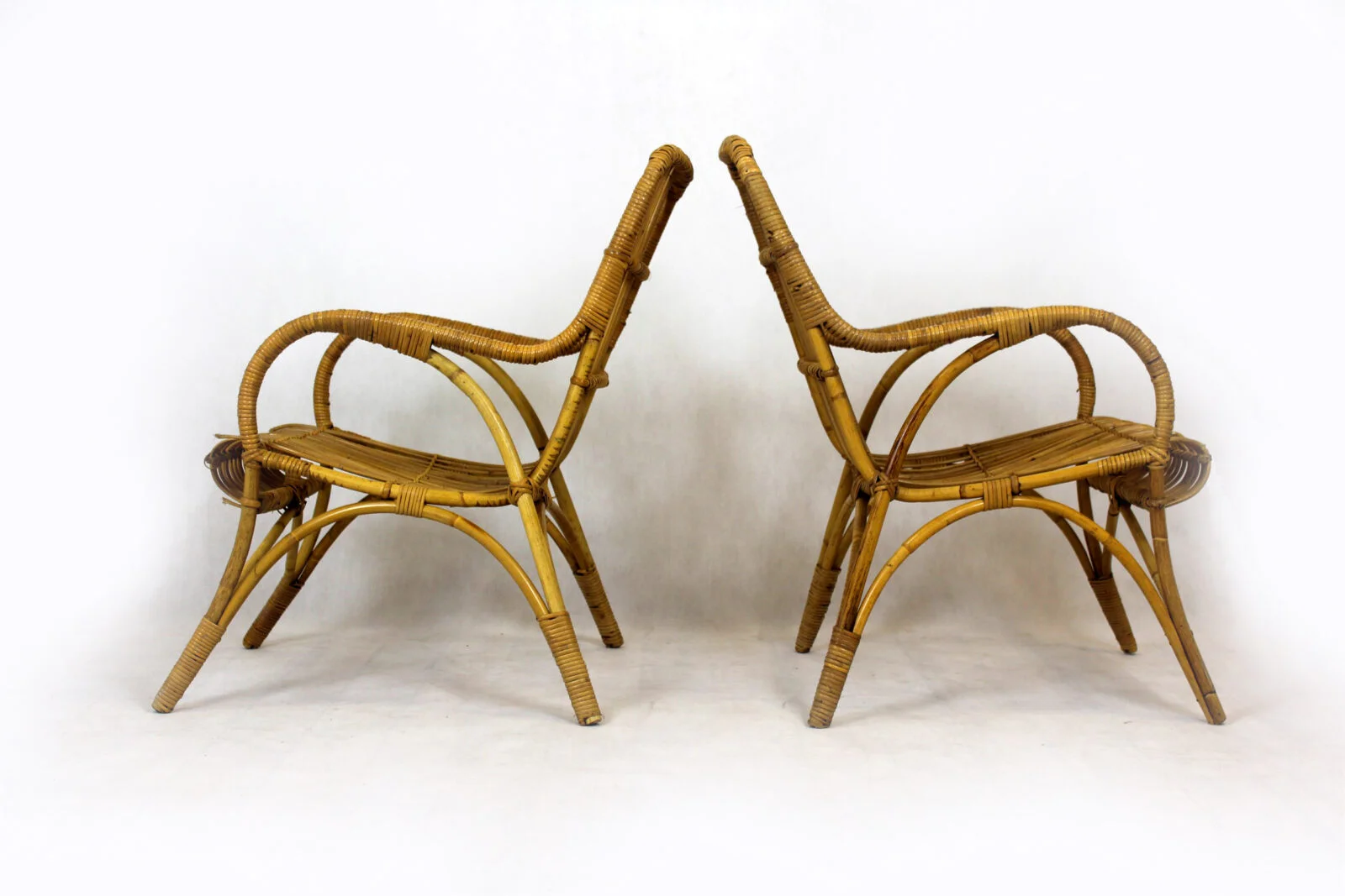 Rattan Furniture Set, Czechoslovakia, 1960s