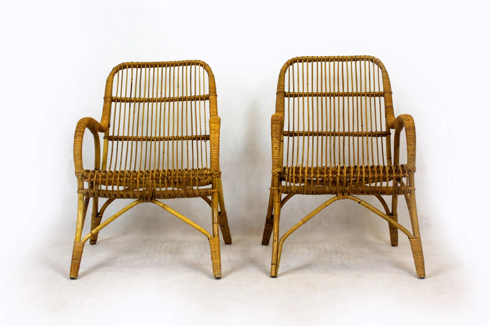 Rattan Furniture Set, Czechoslovakia, 1960s