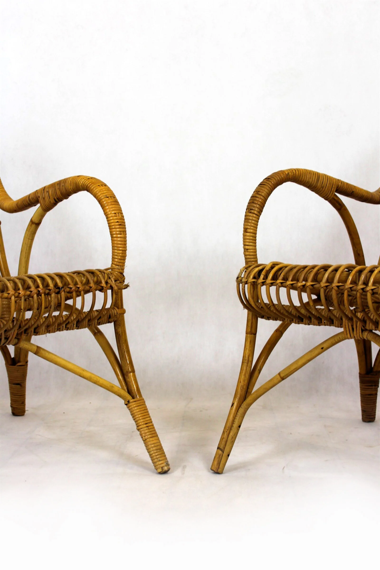 Rattan Furniture Set, Czechoslovakia, 1960s